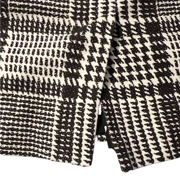 Talbots Black and White Rockingham Plaid Houndstooth Mini Skirt size 4P - Picture 5 of 9